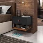 Jogo Mesa De Cabeceira Jesko Preto Cedro