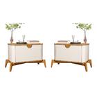 Jogo Mesa De Cabeceira Liepzig Off White Nature