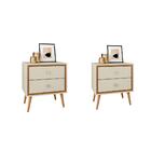 Jogo Mesa De Cabeceira Marinho Off White Naturalle