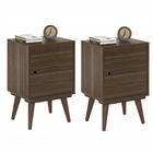 Jogo Mesa De Cabeceira Sardenha Marrom