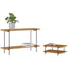 Jogo Mesa De Centro E Aparador Venice Nature Fosco