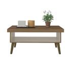 Jogo Mesa De Centro E Home Pinho Off White