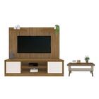 Jogo Mesa De Centro E Home Pinho Off White