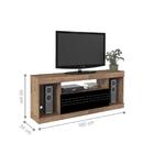 Jogo Mesa De Centro E Rack Alapaevsk Rustico Preto