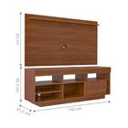 Jogo Mesa De Centro E Rack Com Painel Nairóbi Cedro Off White