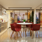 Jogo Mesa De Jantar Redonda Com 04 Cadeiras Angélica/gustave