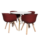 Jogo Mesa De Jantar Redonda Com 04 Cadeiras Angélica/gustave