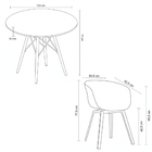 Jogo Mesa De Jantar Redonda Com 04 Cadeiras Angélica/gustave