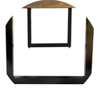 Jogo Mesa E 2 Bancos Industrial Detroit 1 50m Ferragem Preta