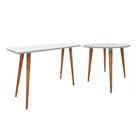 Jogo Mesa E Aparador Exelero Branco