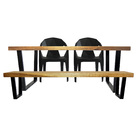 Jogo Mesa E Banco Industrial Diamond 1 20m E 2 Cadeiras