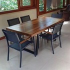 Jogo Mesa E Banco Industrial Diamond 1 80m E 3 Cadeiras