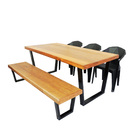 Jogo Mesa E Banco Industrial Diamond 2 00m E 3 Cadeiras