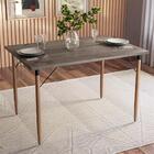 Jogo Mesa Ébano Natura Com 4 Banquetas Estofadas Preto