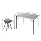 Jogo Mesa Ébano Natura Com 4 Banquetas Estofadas Preto