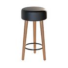 Jogo Mesa Ébano Natura Com 4 Banquetas Pés Palito Preto