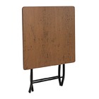 Jogo Mesa Imbuia Dobravel C/ 4 Cadeiras Dobravel Castanho