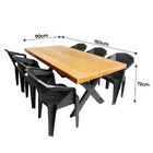 Jogo Mesa Industrial Texas 1 50m E 6 Cadeira New Diamond