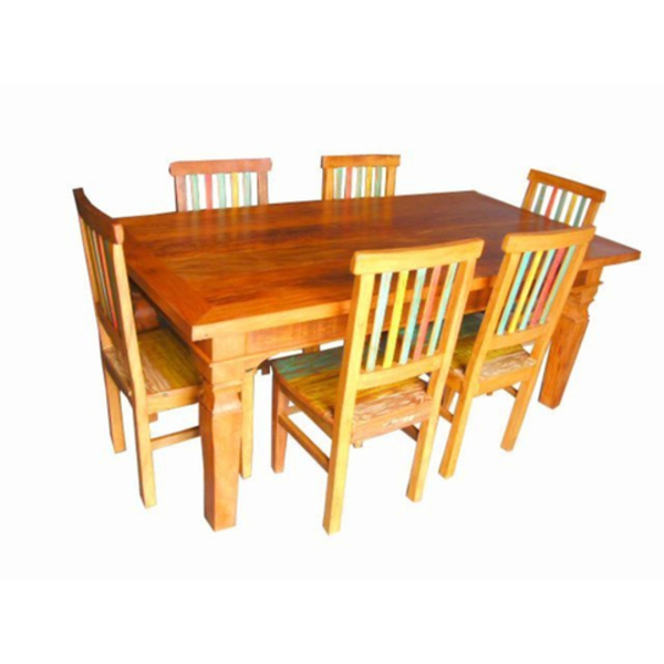 Jogo Mesa Julia Em Madeira De Demolição - Cód 1122