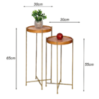 Jogo Mesa Lateral Apoio Canto Ambiente Sala Recepção Conjunto