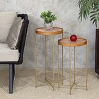 Jogo Mesa Lateral Apoio Canto Ambiente Sala Recepção Conjunto