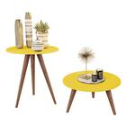 Jogo Mesa Lateral E Centro Wayne Amarelo