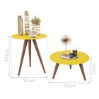 Jogo Mesa Lateral E Centro Wayne Amarelo