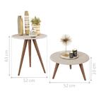 Jogo Mesa Lateral E Centro Wayne Off White