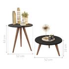 Jogo Mesa Lateral E Centro Wayne Preto Fosco