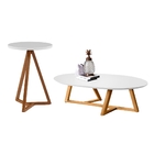 Jogo Mesa Lateral E De Centro Rogers Branco Amêndoa