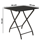 Jogo Mesa Preto Dobravel C/ 4 Cadeiras Dobravel Caramelo