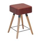 Jogo Mesa Preto Natura Com 4 Banquetas Estofadas Telha