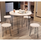 Jogo Mesa Redonda Com 4 Banquetas Believing Pérola