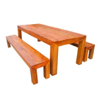 Jogo Mesa Rústico Reta Em Madeira De Demolição - Cód 1150