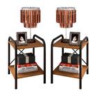 Jogo Mesas De Cabeceira Hobart Preto Demolição