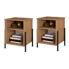 Jogo Mesas De Cabeceira Industrial Snow