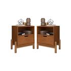 Jogo Mesas De Cabeceira Toch Cedro