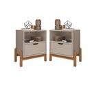 Jogo Mesas De Cabeceira Toch Off White