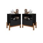 Jogo Mesas De Cabeceira Toch Preto