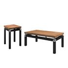 Jogo Mesas De Centro E Lateral Vintage Payon Preto