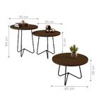 Jogo Mesas Rory Canela Madeirado