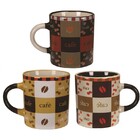 Jogo Mini Caneca Cerâmica Pilão 110ml 3 Unidades - Yazi