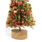 Jogo Mini Pinheiro Rústico Decorado Natal Luxo Enfeite De Mes