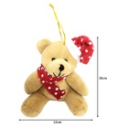 Jogo Mini Urso Pelúcia Natal Com Gorrinho E Cachecol 15cm 3 P