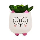 Jogo Mini Vaso Cerâmica Bichinho Para Suculenta 3 Unidades -