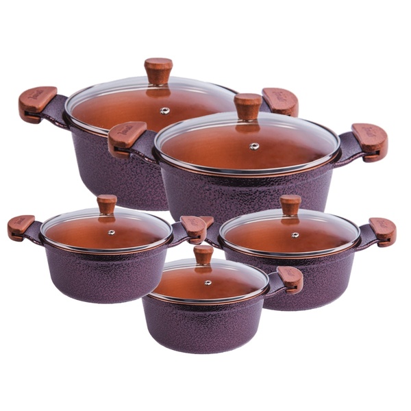 Jogo Panela Cereja Antiaderente Gold Javali Am 16 A 24cm