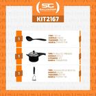 Jogo Panela Pressão Antiaderente 4,5l Preto Com Amassador Ino