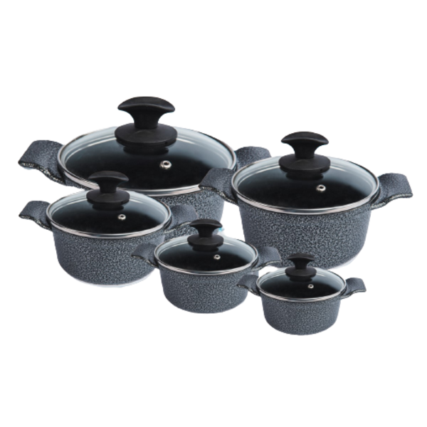 Jogo Panela Preto Antiaderente Titanium Javali Aa 16 A 24cm