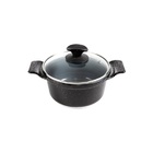 Jogo Panela Preto Liso Antiaderente Cerâmica Javali Aa 16a24