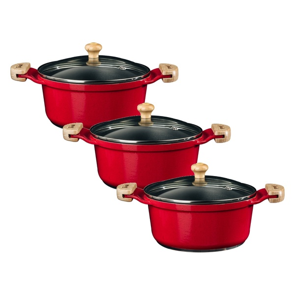 Jogo Panela Vermelha Antiaderente Titanium Javali Am 26 A 30